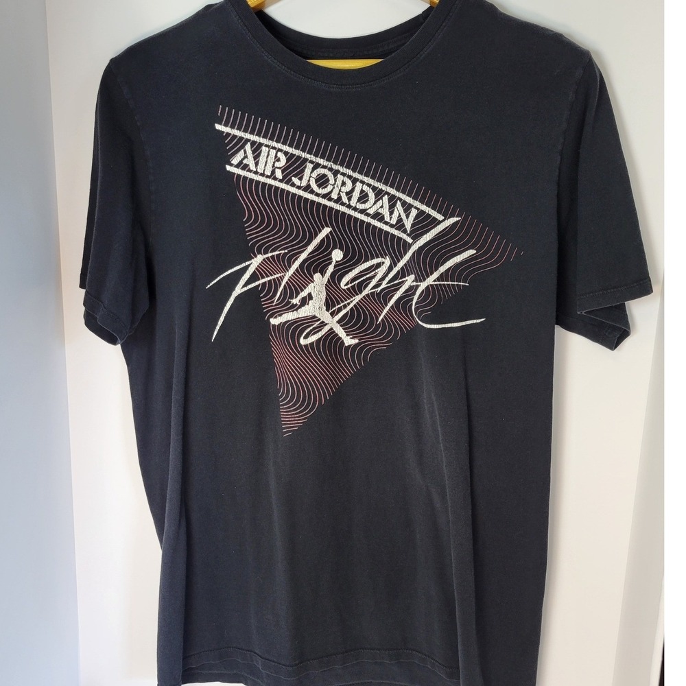 Air Jordan Flight T-Shirt Mens Large Black Graphic Jumpman Short Sleeve Tee